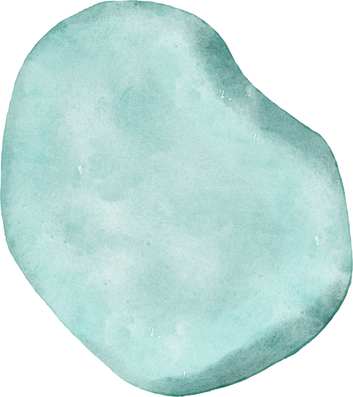 Watercolor Turquoise Sea Glass